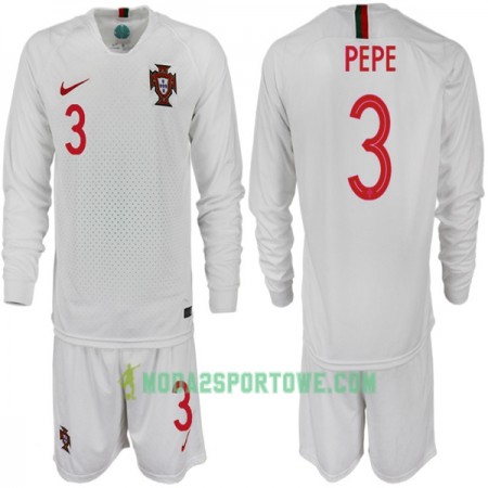 Koszulka Portugalia PEPE 3 Dziecięcy Mistrzostwa Świata 2018 Wyjazdowe Stroje Piłkarskie Długi Rękaw